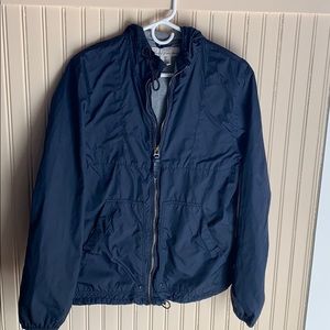 Lined hooded windbreaker. Men’s small. Navy.